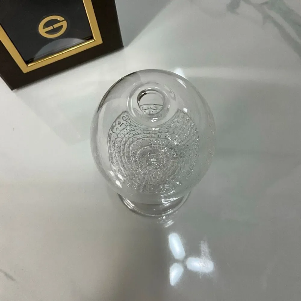 GS Glass Pedestal Egg Bud Vase